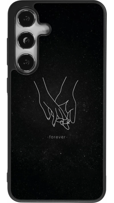 Samsung Galaxy S24 Case Hülle - Silikon schwarz Valentine 2023 hands forever