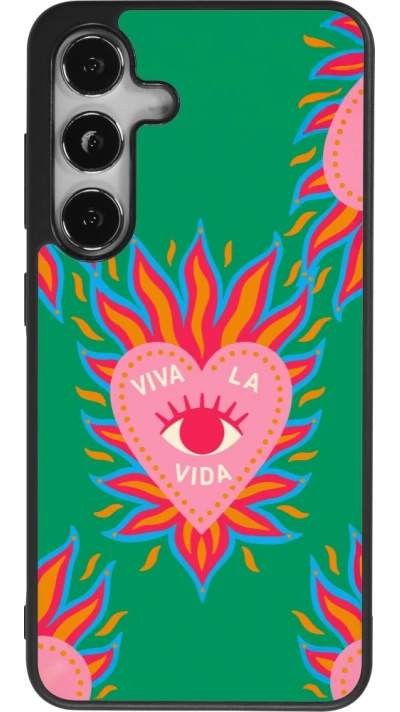 Coque Samsung Galaxy S24 - Silicone rigide noir Viva la vida 2026