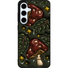 Samsung Galaxy S24 FE Case Hülle - Silikon schwarz Autumn 26 3D mushrooms