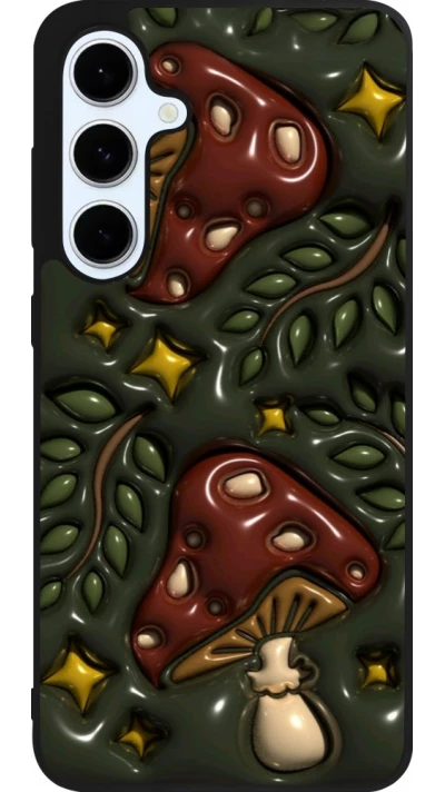Coque Samsung Galaxy S24 FE - Silicone rigide noir Autumn 26 3D mushrooms