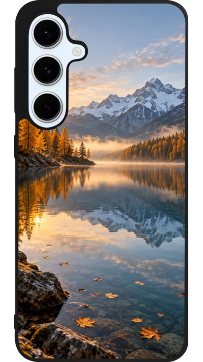 Coque Samsung Galaxy S24 FE - Silicone rigide noir Autumn 26 Autumn lake