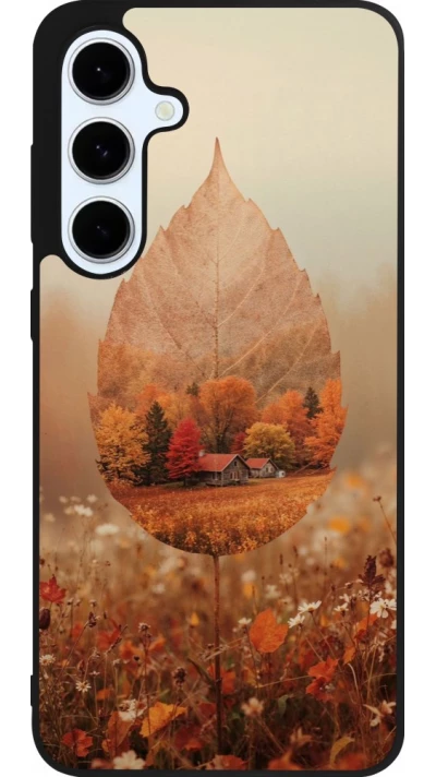 Coque Samsung Galaxy S24 FE - Silicone rigide noir Autumn 26 Autumn leaf