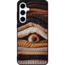 Samsung Galaxy S24 FE Case Hülle - Silikon schwarz Autumn 26 Dog under the covers