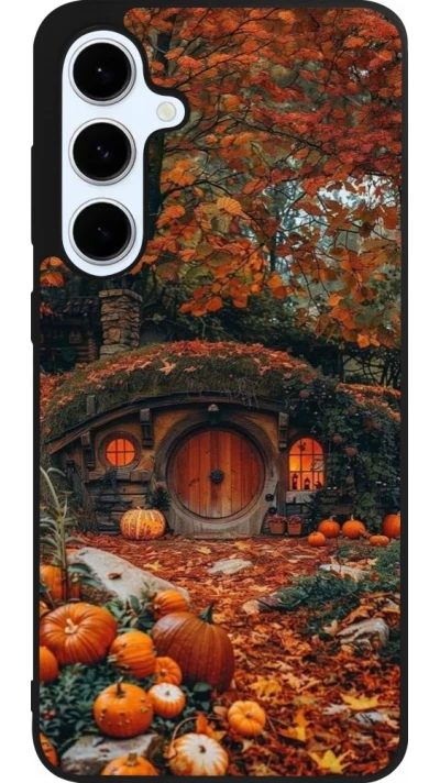 Coque Samsung Galaxy S24 FE - Silicone rigide noir Autumn 26 Hobbit house