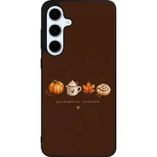 Samsung Galaxy S24 FE Case Hülle - Silikon schwarz Autumn 26 Pumpkin season