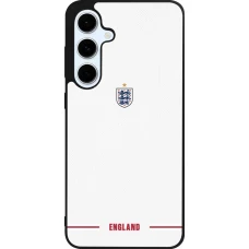 Coque Samsung Galaxy S24 FE - Silicone rigide noir Maillot de football Angleterre 2026 personnalisable