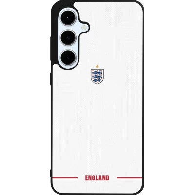 Coque Samsung Galaxy S24 FE - Silicone rigide noir Maillot de football Angleterre 2026 personnalisable
