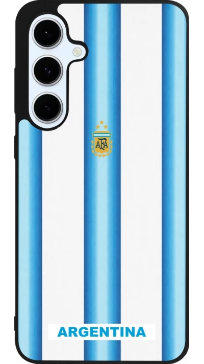Coque Samsung Galaxy S24 FE - Silicone rigide noir Maillot de football Argentine 2026 personnalisable