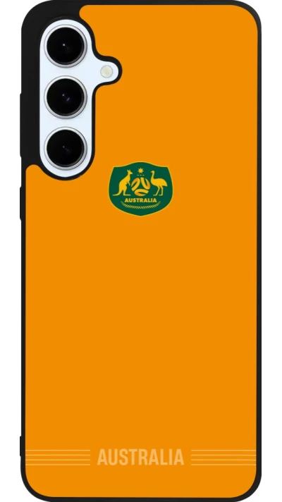 Coque Samsung Galaxy S24 FE - Silicone rigide noir Maillot de football Australie 2026 personnalisable