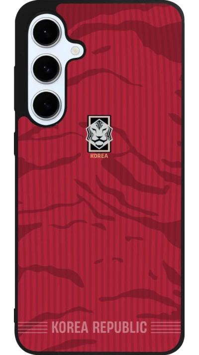 Samsung Galaxy S24 FE Case Hülle - Silikon schwarz Südkorea 2026 personalisierbares Fussballtrikot