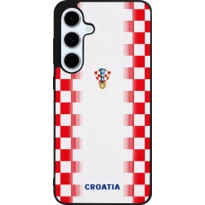Samsung Galaxy S24 FE Case Hülle - Silikon schwarz Kroatien 2026 personalisierbares Fussballtrikot