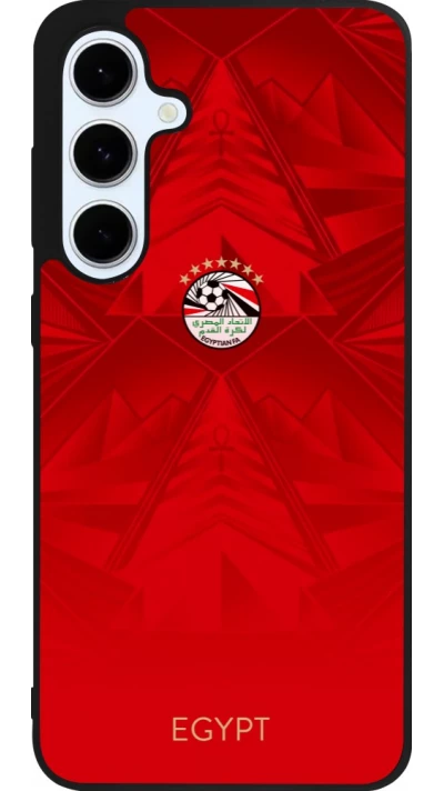 Coque Samsung Galaxy S24 FE - Silicone rigide noir Maillot de football Égypte 2026 personnalisable