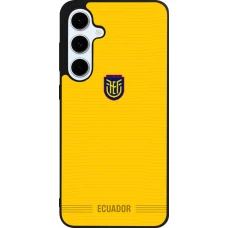 Coque Samsung Galaxy S24 FE - Silicone rigide noir Maillot de football Équateur 2026 personnalisable