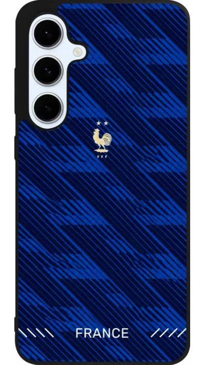 Coque Samsung Galaxy S24 FE - Silicone rigide noir Maillot de football France 2026 personnalisable