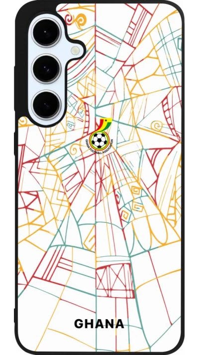 Coque Samsung Galaxy S24 FE - Silicone rigide noir Maillot de football Ghana 2026 personnalisable