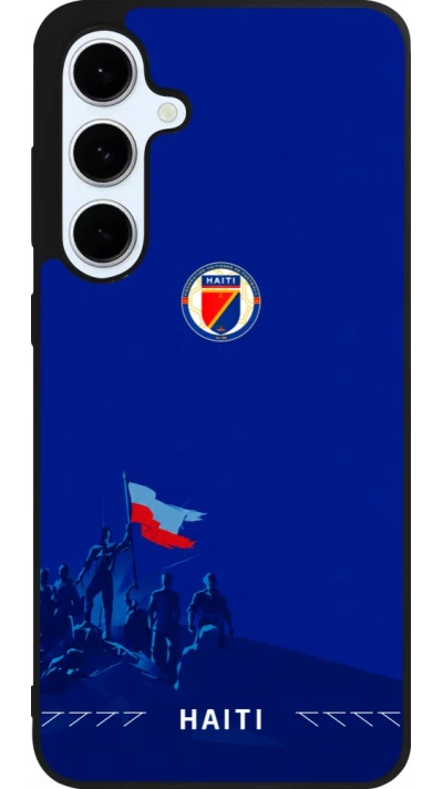 Coque Samsung Galaxy S24 FE - Silicone rigide noir Maillot de football Haiti 2026 personnalisable