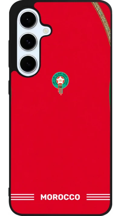 Samsung Galaxy S24 FE Case Hülle - Silikon schwarz Marokko 2026 personalisierbares Fussballtrikot