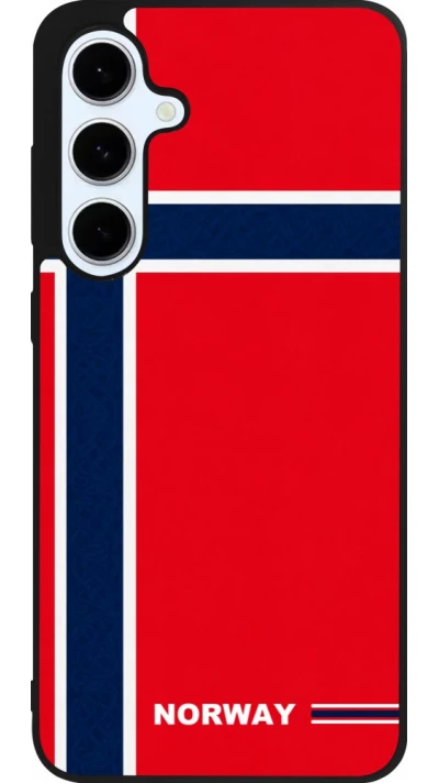 Samsung Galaxy S24 FE Case Hülle - Silikon schwarz Norwegen 2026 personalisierbares Fussballtrikot