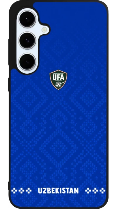 Samsung Galaxy S24 FE Case Hülle - Silikon schwarz Usbekistan 2026 personalisierbares Fussballtrikot