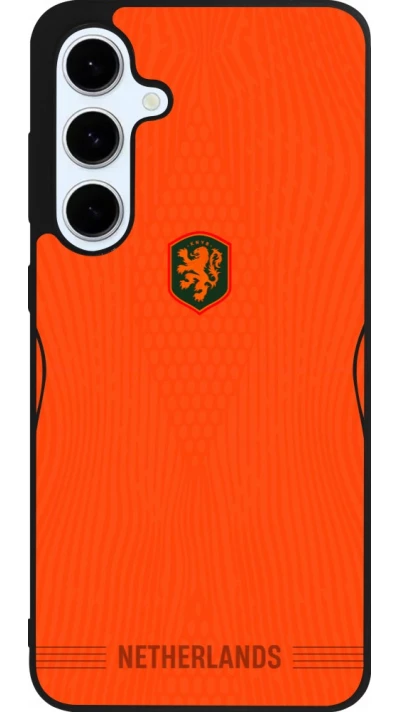 Samsung Galaxy S24 FE Case Hülle - Silikon schwarz Niederlande 2026 personalisierbares Fussballtrikot