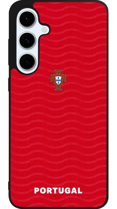 Samsung Galaxy S24 FE Case Hülle - Silikon schwarz Portugal 2026 personalisierbares Fussballtrikot