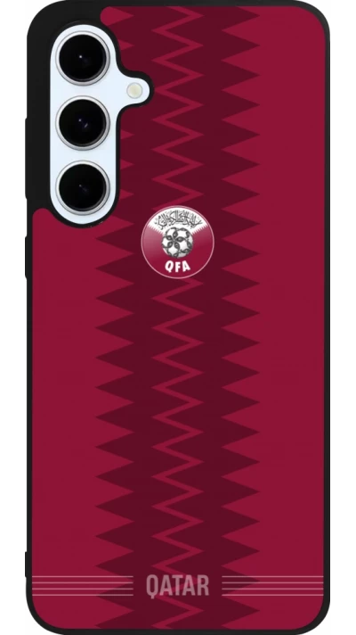 Samsung Galaxy S24 FE Case Hülle - Silikon schwarz Qatar 2026 personalisierbares Fussballtrikot