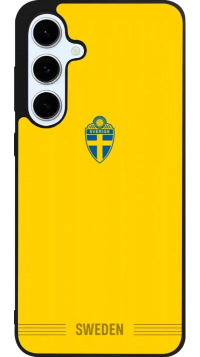 Samsung Galaxy S24 FE Case Hülle - Silikon schwarz Schweden 2026 personalisierbares Fussballtrikot