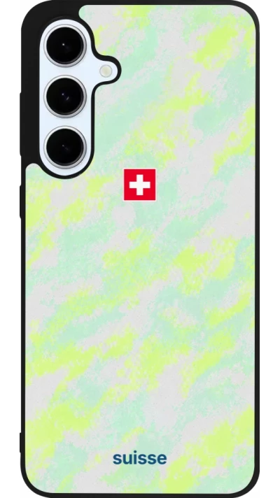 Samsung Galaxy S24 FE Case Hülle - Silikon schwarz Schweiz Away 2026 personalisierbares Fussballtrikot
