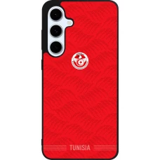 Coque Samsung Galaxy S24 FE - Silicone rigide noir Maillot de football Tunisie 2026 personnalisable