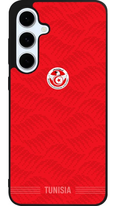Samsung Galaxy S24 FE Case Hülle - Silikon schwarz Tunesien 2026 personalisierbares Fussballtrikot