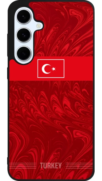 Samsung Galaxy S24 FE Case Hülle - Silikon schwarz Türkei 2026 personalisierbares Fussballtrikot