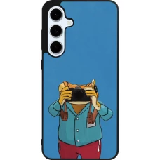 Coque Samsung Galaxy S24 FE - Silicone rigide noir Frog with camera DTMF