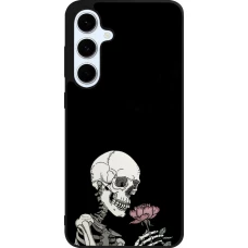 Samsung Galaxy S24 FE Case Hülle - Silikon schwarz Halloween 2023 rose and skeleton
