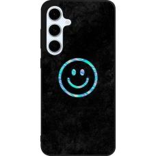 Samsung Galaxy S24 FE Case Hülle - Silikon schwarz Happy smiley irisirt