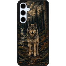 Samsung Galaxy S24 FE Case Hülle - Silikon schwarz Linocut Wold