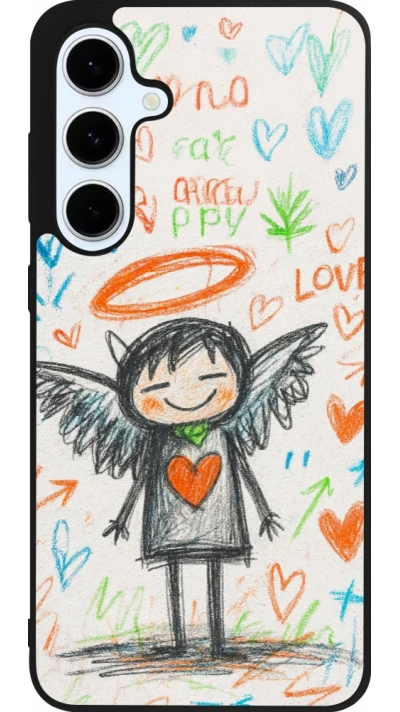 Samsung Galaxy S24 FE Case Hülle - Silikon schwarz Little Angel Sketch Love