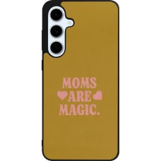 Coque Samsung Galaxy S24 FE - Silicone rigide noir Mom 2026 Are Magic