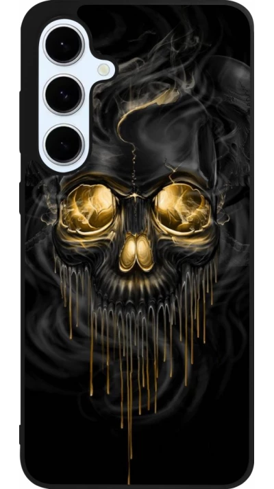 Samsung Galaxy S24 FE Case Hülle - Silikon schwarz Skull 02
