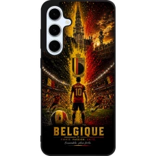 Coque Samsung Galaxy S24 FE - Silicone rigide noir Football Belgique splash 2026