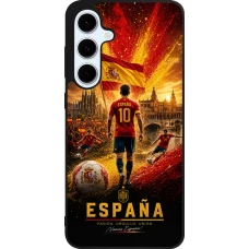 Coque Samsung Galaxy S24 FE - Silicone rigide noir Football Espagne splash 2026