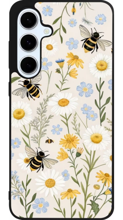 Coque Samsung Galaxy S24 FE - Silicone rigide noir Pattern bees Spring 2026