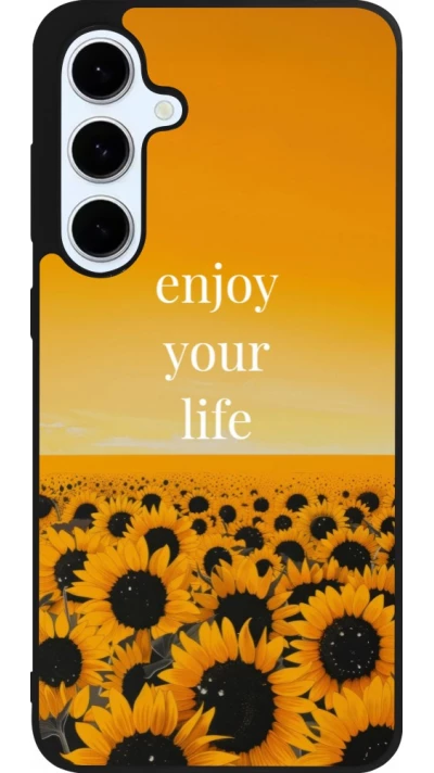Coque Samsung Galaxy S24 FE - Silicone rigide noir Summer 2026 Enjoy your life