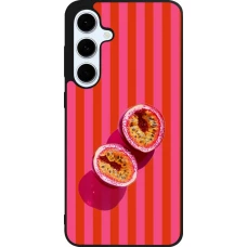Coque Samsung Galaxy S24 FE - Silicone rigide noir Passion fruit Summer 2026