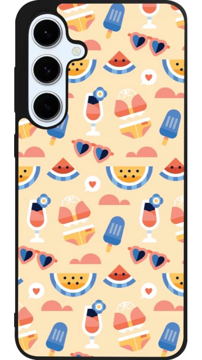 Coque Samsung Galaxy S24 FE - Silicone rigide noir Pattern Summer 2026