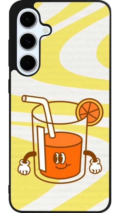 Coque Samsung Galaxy S24 FE - Silicone rigide noir Summer drink 2026