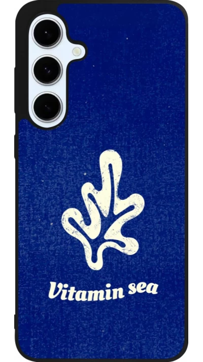 Coque Samsung Galaxy S24 FE - Silicone rigide noir Vitamin sea Summer 2026