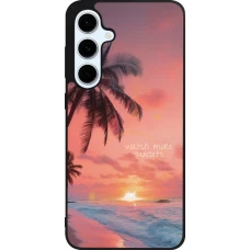 Coque Samsung Galaxy S24 FE - Silicone rigide noir Watch more sunsets Summer 2026