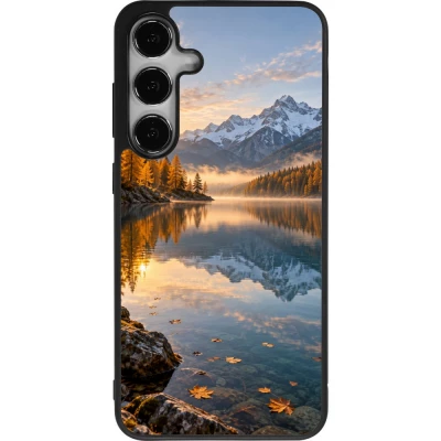 Coque Samsung Galaxy S24+ - Silicone rigide noir Autumn 26 Autumn lake