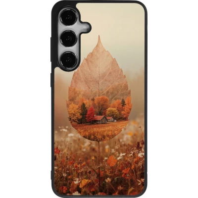 Coque Samsung Galaxy S24+ - Silicone rigide noir Autumn 26 Autumn leaf