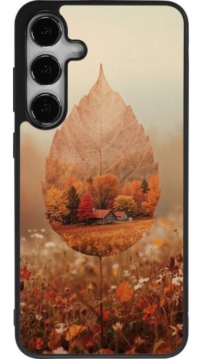 Coque Samsung Galaxy S24+ - Silicone rigide noir Autumn 26 Autumn leaf
